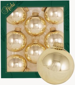 Handbeschilderde kerstballen Plain, 8-delig