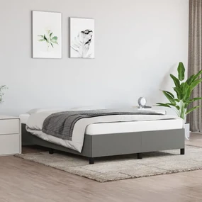 vidaXL Bedframe stof donkergrijs 140x200 cm