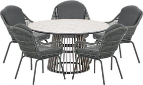 Garden Impressions Yima tuinset 6-delig - Annie tuintafel Ø148x72 cm