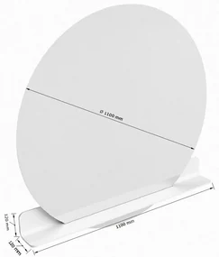 Mondiaz Spot spiegel rond Ø110cm met planchet frappe