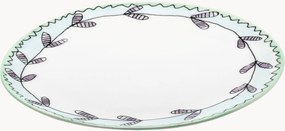 Fine Bone China ontbijtborden Midnight Flowers, 2-delig