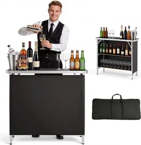 VEVOR Opvouwbare Beursbalie, 980x385x870 mm, Receptiebalie met Draagtas, Opbergvak, Receptietafel, Beursstand, Bartafel, Opvouwbare Mobiele Bar voor Evenementen, Feesten & Beurzen