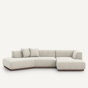 Rechtse open hoekbank in gespikkelde stof, Jacopo