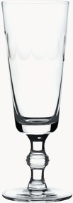 Mondgeblazen kristallen champagneglazen Lens, 4-delig