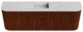 Mondiaz Joya DLux 125cm toiletmeubel ronding links/rechts ruby met wastafel faye midden 1 kraangat opalo