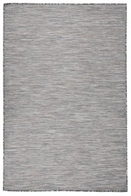 vidaXL Buitenkleed platgeweven 120x170 cm bruin en zwart