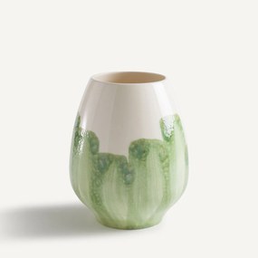 Handgeschilderde vaas van geglazuurd aardewerk, WINGA