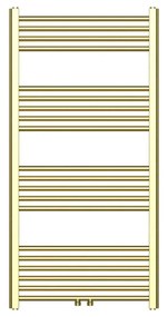 Sanigoods Base handdoek radiator 120x60cm 414 watt MO aansluiting geborsteld goud