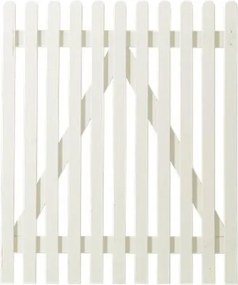 Tuinpoort vuren - Retro recht wit (100 x 120 cm)