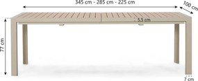 Dining Tuintafel rechthoekig  Zand/Beige Allungo
