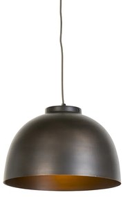 Eettafel / Eetkamer Industriële hanglamp bruin 40 cm - Hoodi Industriele / Industrie / Industrial E27 rond Binnenverlichting Lamp