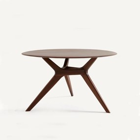 Ronde tafel in  massief notenhout, Maricielo