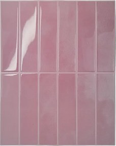 Tegelsticker Roze Langwerpig - 29 cm x 22.9 cm x 0.11 cm | 0.07 kg | Paneli zelfklevende steenstrips