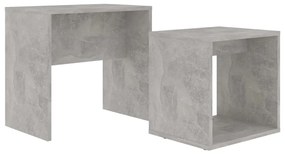 vidaXL Salontafelset 48x30x45 cm spaanplaat betongrijs