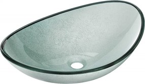 Mexen Sonia glazen opbouw waskom 54 x 37 cm, zilver - 24145411