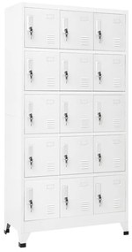 vidaXL Lockerkast 90x40x180 cm staal lichtgrijs