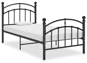 vidaXL Bedframe metaal zwart 100x200 cm