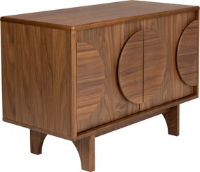 Zuiver Groove Design Dressoir Walnoot 2 Deurs 82 Cm - 82x40x58cm.