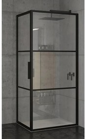 Riho Grid GB201 Douchecabine -80x100x200cm - zwart G004009121