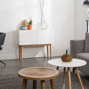Zuiver High On Wood Hoogglans Dressoir Eiken 90 Cm - 90x40x80cm.