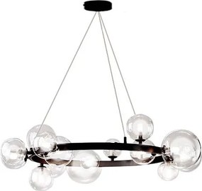 Hangende plafondlamp met glazen bollen op een rand APP906-15CP