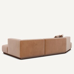 Rechter open hoekbank in fluweel, Jacopo