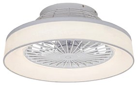 Plafondventilator met lamp wit incl. LED met afstandsbediening - Emily Modern rond Binnenverlichting Lamp