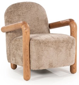 By-Boo Retrova Fauteuil Met Hout Taupe