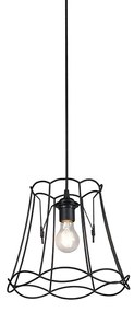 Retro hanglamp zwart 30 cm - Granny Frame