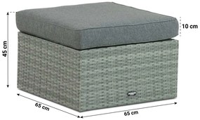 Hoek loungeset 5 personen Wicker Grijs  Domani Furniture Rocco