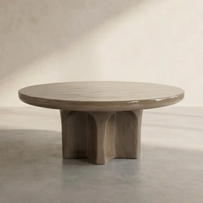 Ronde Glanzende Salontafel - 80 X 80cm.