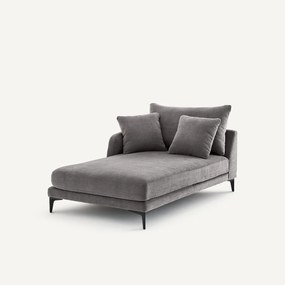 Longchair in polyester-katoen, MODERNISTE, ontwerp van Emmanuel Gallina