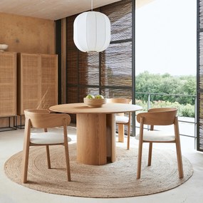 Rond vloerkleed Ø250 cm in jute, handgevlochten, Hempy