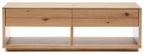 Kave Home Alguema Eiken Salontafel Met Lades - 140 X 60cm.