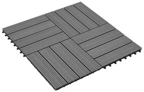 vidaXL HKC tegels grijs 30x30 cm 1m² 11 st