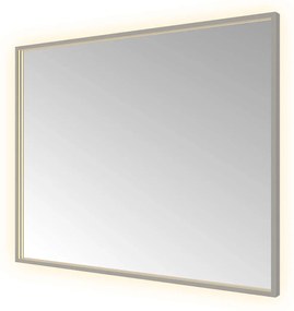 Hotbath &More Square rechthoekige spiegel 100x80cm geborsteld gunmetal PVD