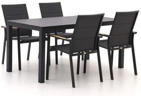 + 10% kassakorting | Diningset Bellagio | 4 personen aluminium | Tuinset stapelbaar | 5-delig | Kees Smit Tuinmeubelen