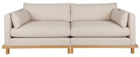 Zuiver Blossom Oak Design Bank Met Eikenhout Plateau 3-zits Oak Sand