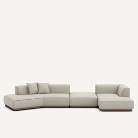 Rechte hoekbank in tweed, JACOPO