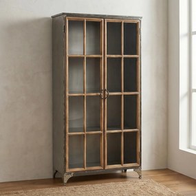 Kare Design Kontor Vitrinekast Industrieel Staal - 97x39x187cm.