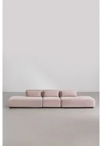 Fogler 3-delige Modulaire Dubbele Chaise Bank Corduroy Roze Wijn - Sklum