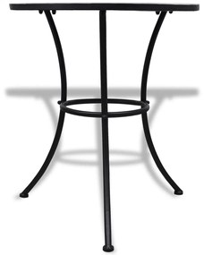 vidaXL Bistrotafel 60 cm mozaïek blauw en wit