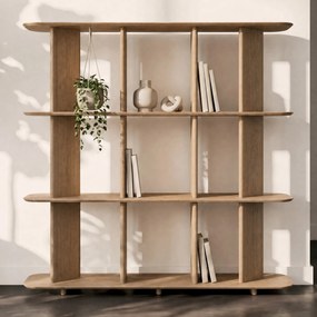 Open Wandkast Eikenhout Bruin - 180x40x180cm.