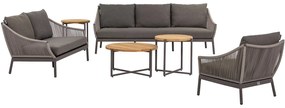 Goossens Loungeset Bijou grijs, buitenstof, 2-zits,