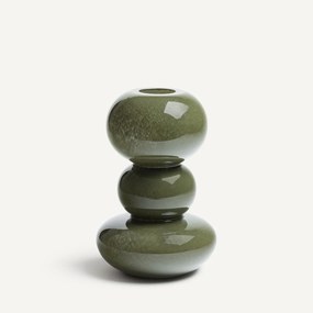 Handgeblazen glazen vaas H29,6 cm, Fysa