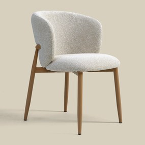 Eiken Eetkamerstoel Met Ronde Rug Creme