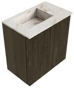 Mondiaz Joya DLux 40cm toiletmeubel shadow met wastafel faye links zonder kraangat frappe