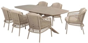 4 Seasons Puccini tuinset 7-delig - Prado tuintafel 240x105x75 cm