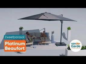 Platinum Beaufort Premium 3,2x3,2 m - Havanna taupe met voet en hoes