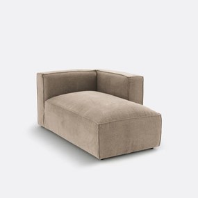 Modulaire longchair van getextureerde stof, Seven